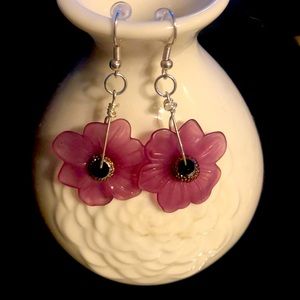 Southwest Cowgirls Flowers Glitter Earrings